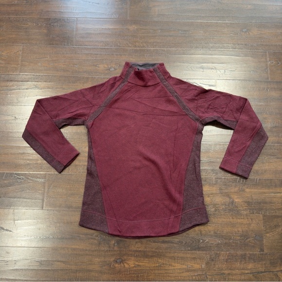 Prana Brandie Wool Blend Snap Mock Neck Pullover Sweater Size Medium Women - Picture 2 of 10